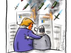 Трамп открыто помогает Путину. Карикатура А.Петренко: t.me/PetrenkoAndryi Трамп открыто помогает Путину. Карикатура А.Петренко: t.me/PetrenkoAndryi